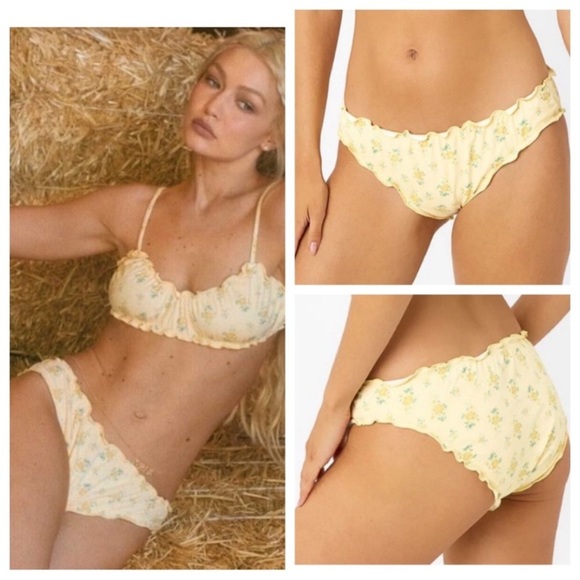 New! Frankie’s bikinis x gigi hadid arabelle honeysuckle bottoms 2011 - Picture 1 of 9